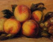 皮埃尔 奥古斯特 雷诺阿 : Still Life with Peaches and Grapes